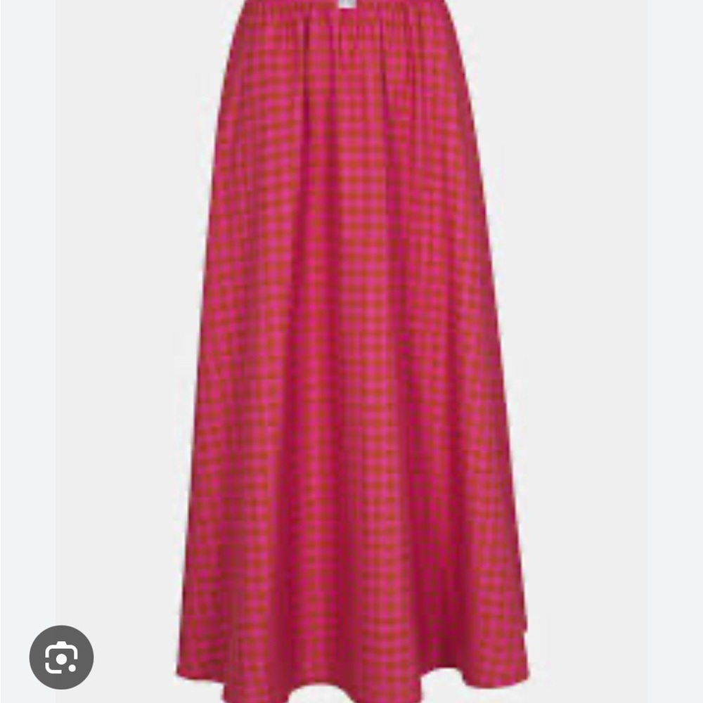 DREAM SKIRT IN ANTHURIUM GINGHAM